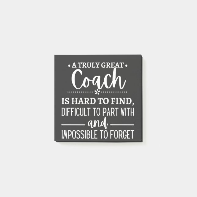 Post-it® Un Vraiment Grand Entraîneur est difficile à trouv (Devant)