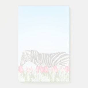 Post-it® Un zèbre parmi les tulipes