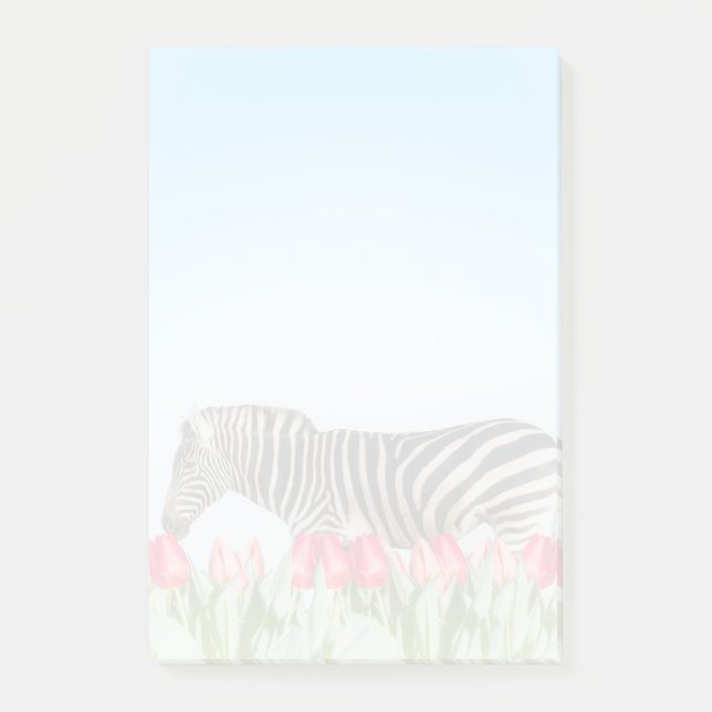 Post-it® Un zèbre parmi les tulipes (Devant)