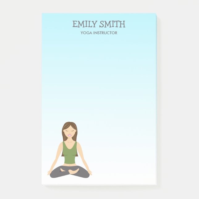 Post-it® Une Femme De Yoga À Lotus Pose Instructeur De Yoga (Devant)