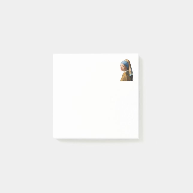 Post-it® Une fille avec un portrait à perle (Devant)