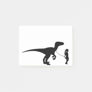 Post-it® Une Fille Marchant Son Animal Dinosaur Dinosaur Di
