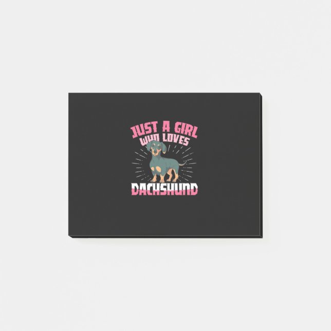 Post-it® Une fille qui aime Dachshund (Devant)
