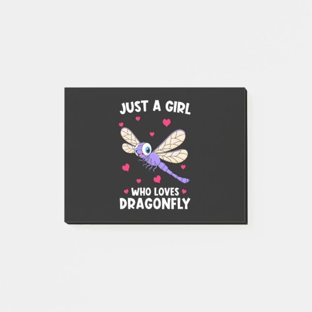 Post-it® Une fille qui aime les libellules (Devant)