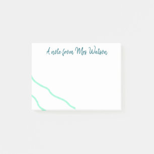 Post-it® une note d'ajouter le nom de l'enseignant simples