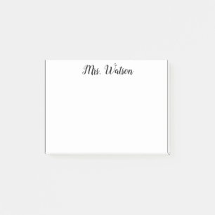 Post-it® une note d'ajouter nom de professeur simple bordur