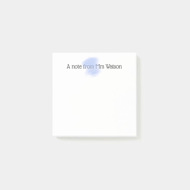 Post-it® une note d'ajouter nom de professeur simple bordur (Devant)