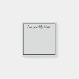 Post-it® une note d'ajouter nom de professeur simple bordur