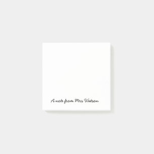 Post-it® une note d'ajouter nom de professeur simple bordur