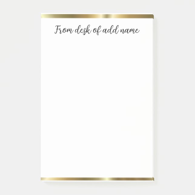 Post-it® une note d'ajouter nom de professeur simple bordur (Devant)
