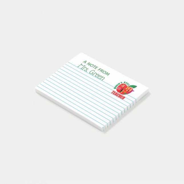 Post-it® Une note des mondes Apple personnalisé le meilleur (Incliné)