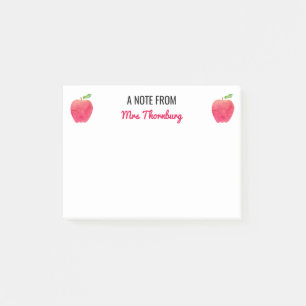 Post-it® Une note des pommes rouges de professeur mignonnes