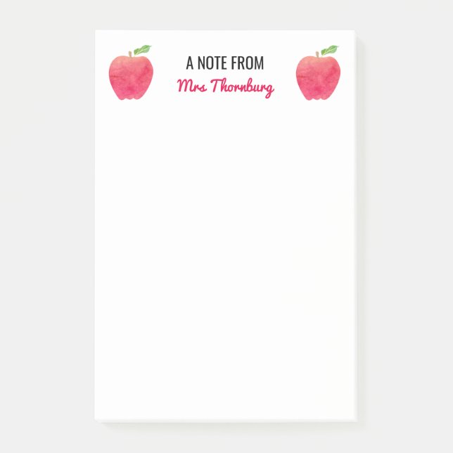 Post-it® Une note des pommes rouges personnalisées par (Devant)