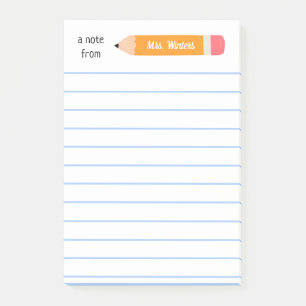 Post-it® Une note du crayon jaune... enseigne le cadeau