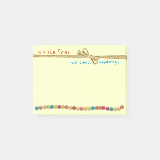 Post-it® Une note ouvrée du psychologue d'école (Devant)