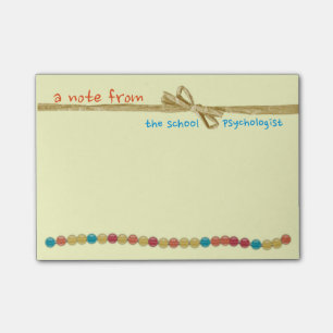 Post-it® Une note ouvrée du psychologue d'école