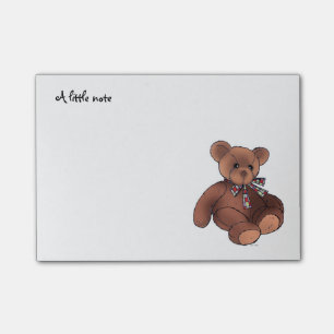 Post-it® une petite note (jouet brun mignon d'ours de