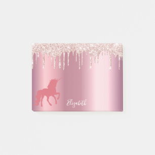 Post-it® Unicorn rose rose rose rose or parties scintillant