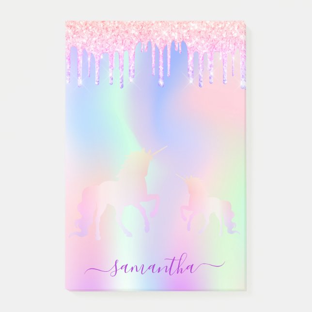 Post-it® Unicorn rose violet fille (Devant)