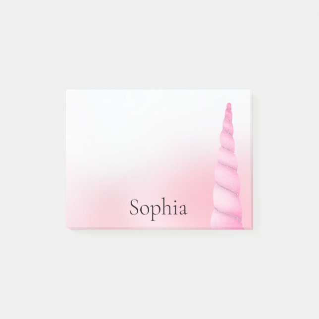 Post-it® Unicorne blanche rose (Devant)