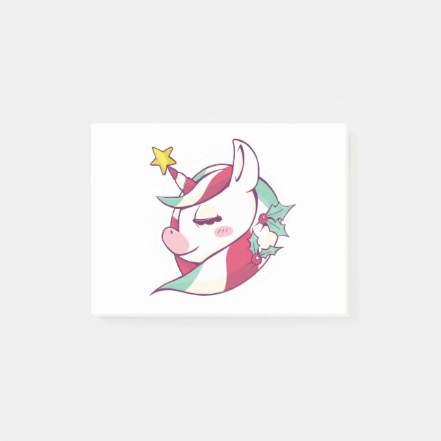 Post-it® Unicorne de Noël (Devant)