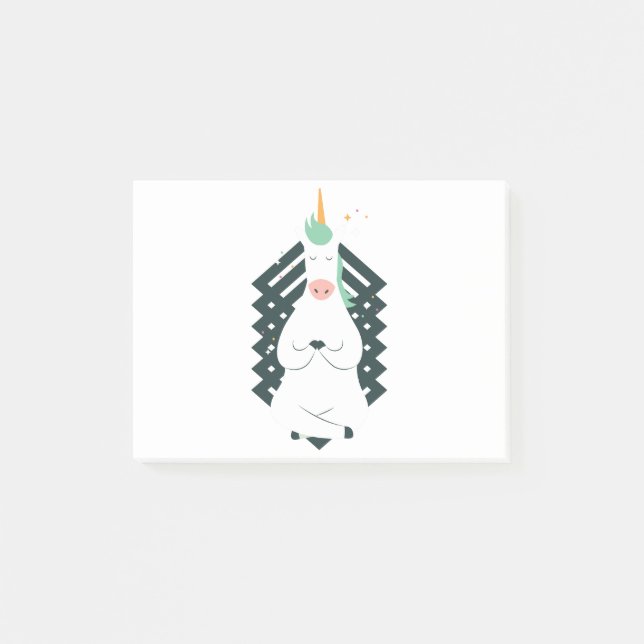 Post-it® Unicorne en Pose de Yoga (Devant)
