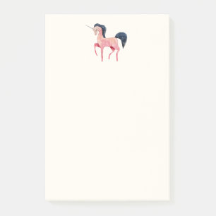 Post-it® Unicorne nordique rose avec Mane noir
