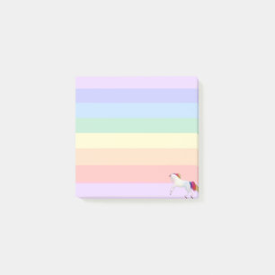 Post-it® Unicorne sur Pastel Rainbow Stried