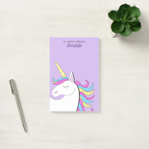 Post-it® Unicorne violette Jolie Unicornes Imaginaire