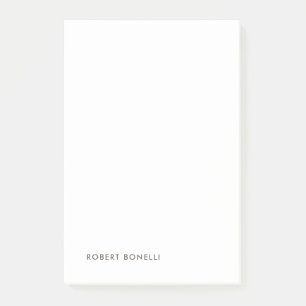 Post-it® Unique Moderne Noir Blanc Votre Nom Minimaliste