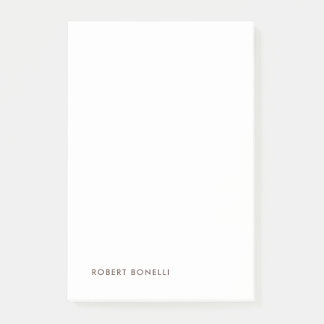 Post-it® Unique Moderne Noir Blanc Votre Nom Minimaliste