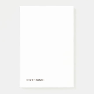 Post-it® Unique moderne noir blanc Votre nom minimaliste