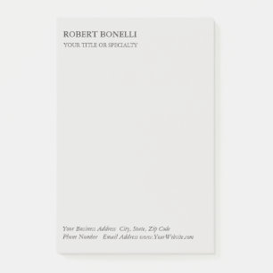 Post-it® Unique moderne Platinum Gris élégant minimaliste