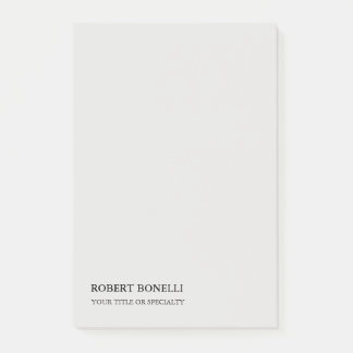Post-it® Unique moderne Platinum Gris élégant minimaliste