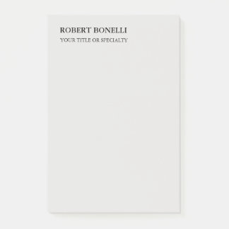 Post-it® Unique moderne Platinum Gris élégant minimaliste