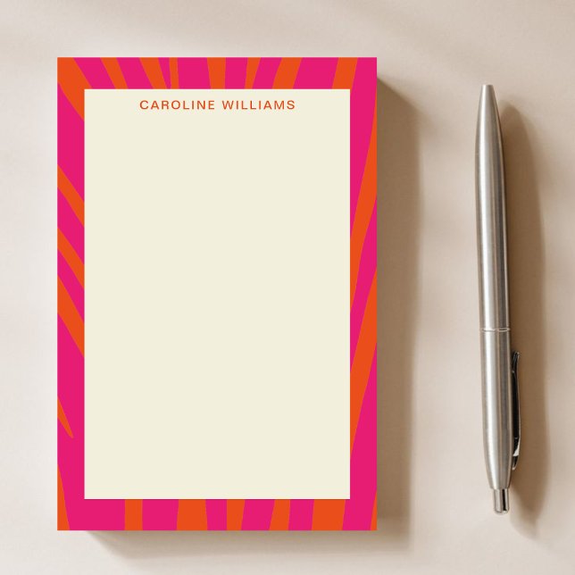 Post-it® Unique tendance en gras rouge rose Abstrait Nom de (Créateur téléchargé)