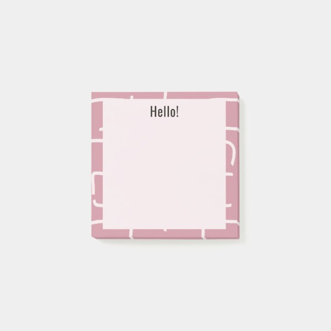 Post-it® Urban Geo | Rose Poussiéreuse | Motif de Blender (Devant)