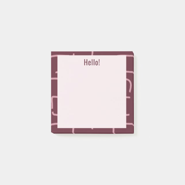 Post-it® Urban Geo | Wine Berry | Motif Blender (Devant)