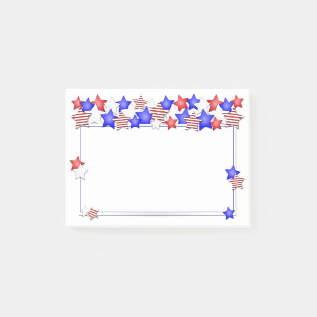 Post-it® USA Independence Day Patriotic Stars American (Devant)