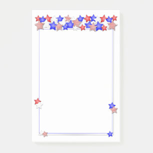 Post-it® USA Independence Day Patriotic Stars American