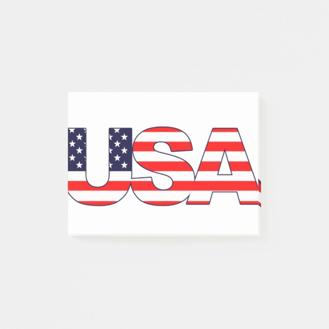 Post-it® USA Logo Initials with American flag (Devant)