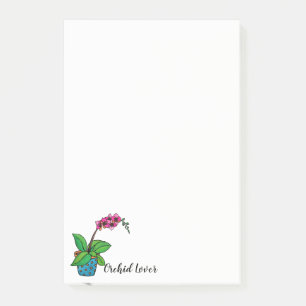 Post-it® Usine d'orchidée d'aquarelle dans le beau pot