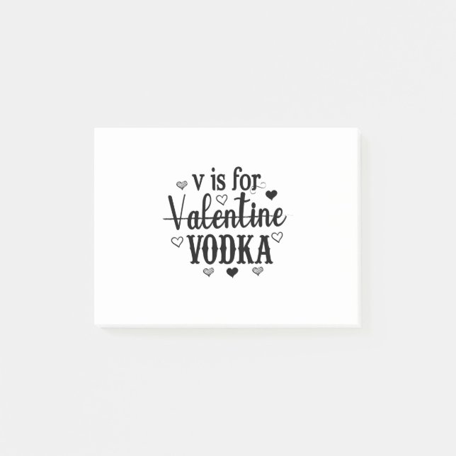 Post-it® V Est Pour La Saint Valentin Vodka-Vodka-Valentine (Devant)