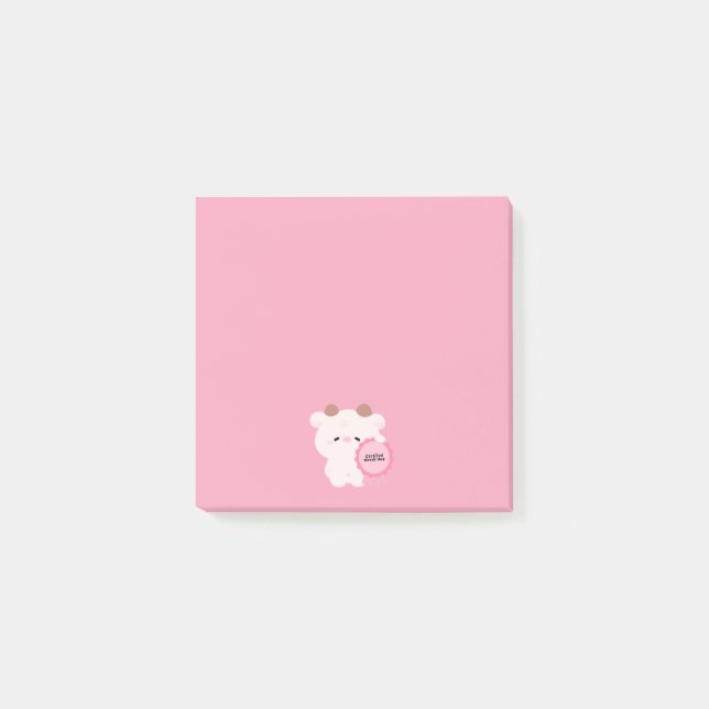 Post-it® Vache certifiée a besoin d'un câlin (Devant)