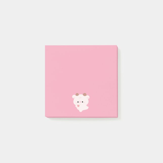 Post-it® Vache d'amour mignonne (Devant)