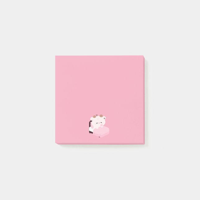 Post-it® Vache fatiguée mignonne (Devant)