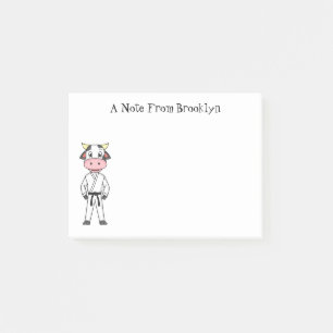 Post-it® Vache mignonne en combinaison kung fu