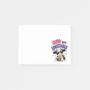 Post-it® Vache mignonne mais instable avec café glacé
