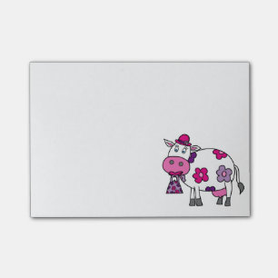 Post-it® Vache rose à marguerite