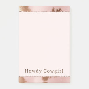 Post-it® Vachette blanche en or rose